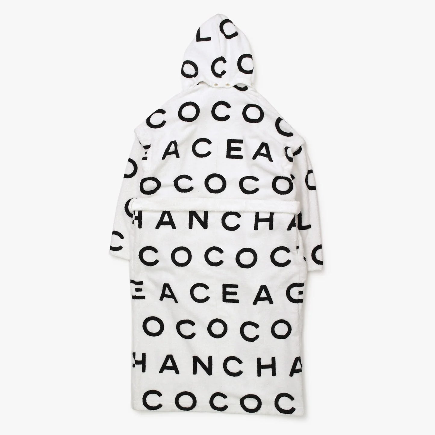 CHANEL 23M Black & White CC Logo Bathrobe