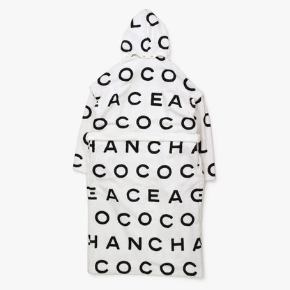 CHANEL 23M Black & White CC Logo Bathrobe