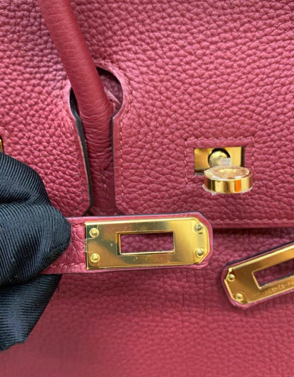 Hermès Birkin 25 Burgundy Togo Leather Gold Hardware