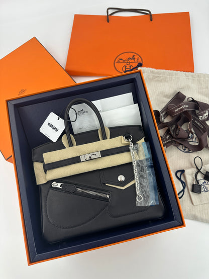 Hermes Rock Birkin 25 Black Volupto