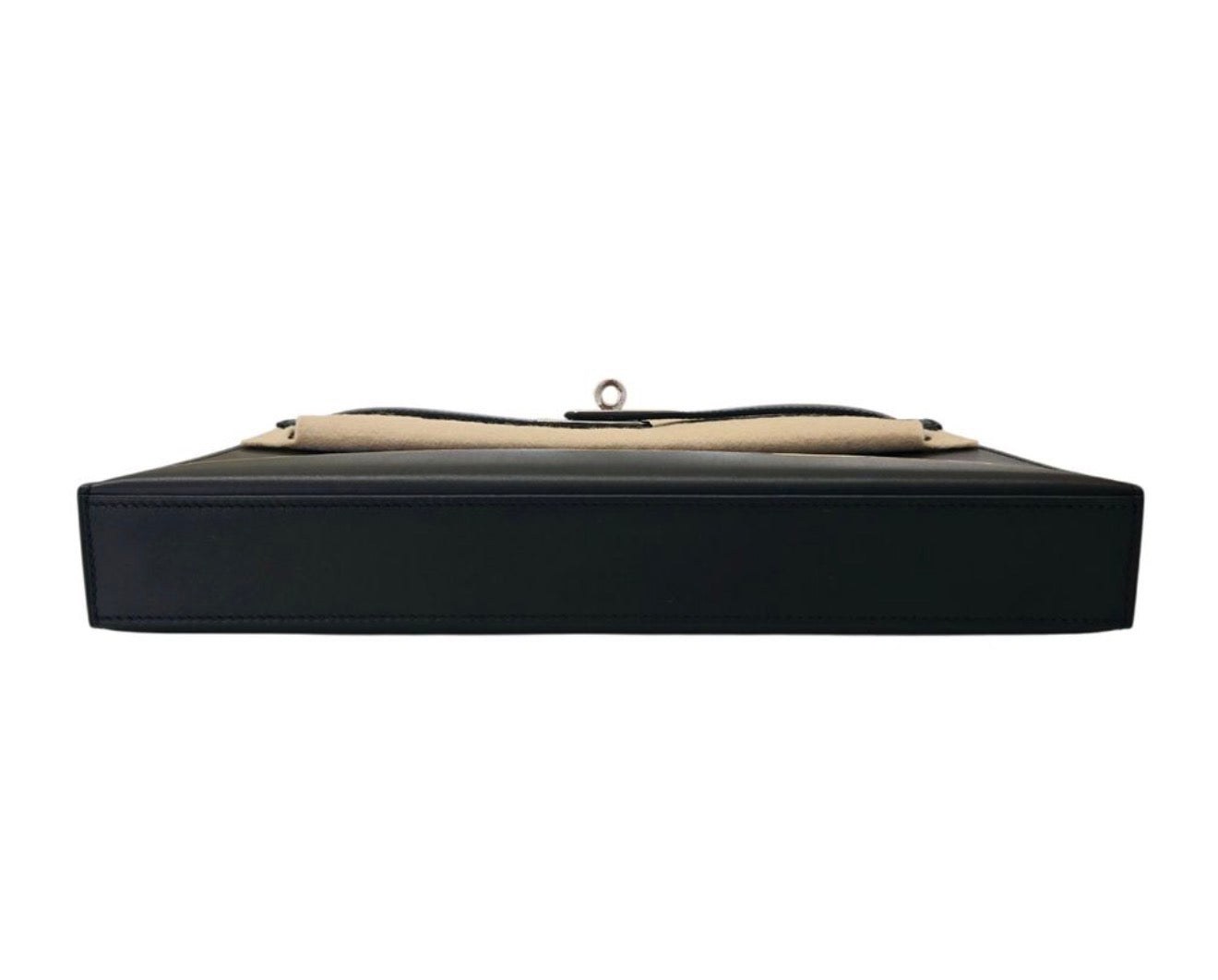 Hermès Kelly Elan "Cheval De Bois" Black and Multi Tadelakt Palladium Hardware