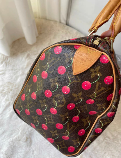 Vintage Louis Vuitton Cherry Cerises Monogram Speedy 25