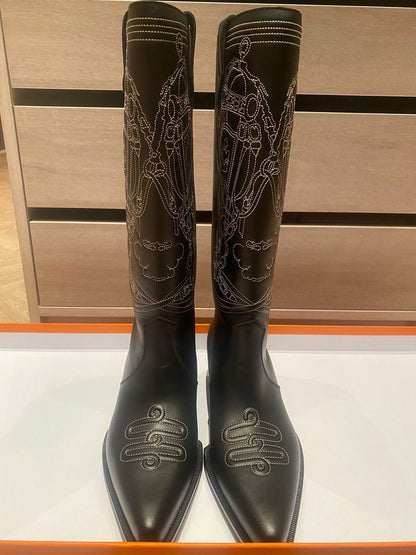 Hermès Limited Edition Cowboy Embroidered boots