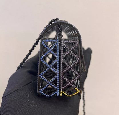CHANEL 24C MULTI-COLOUR CRYSTAL METAL MINI FLAP BAG