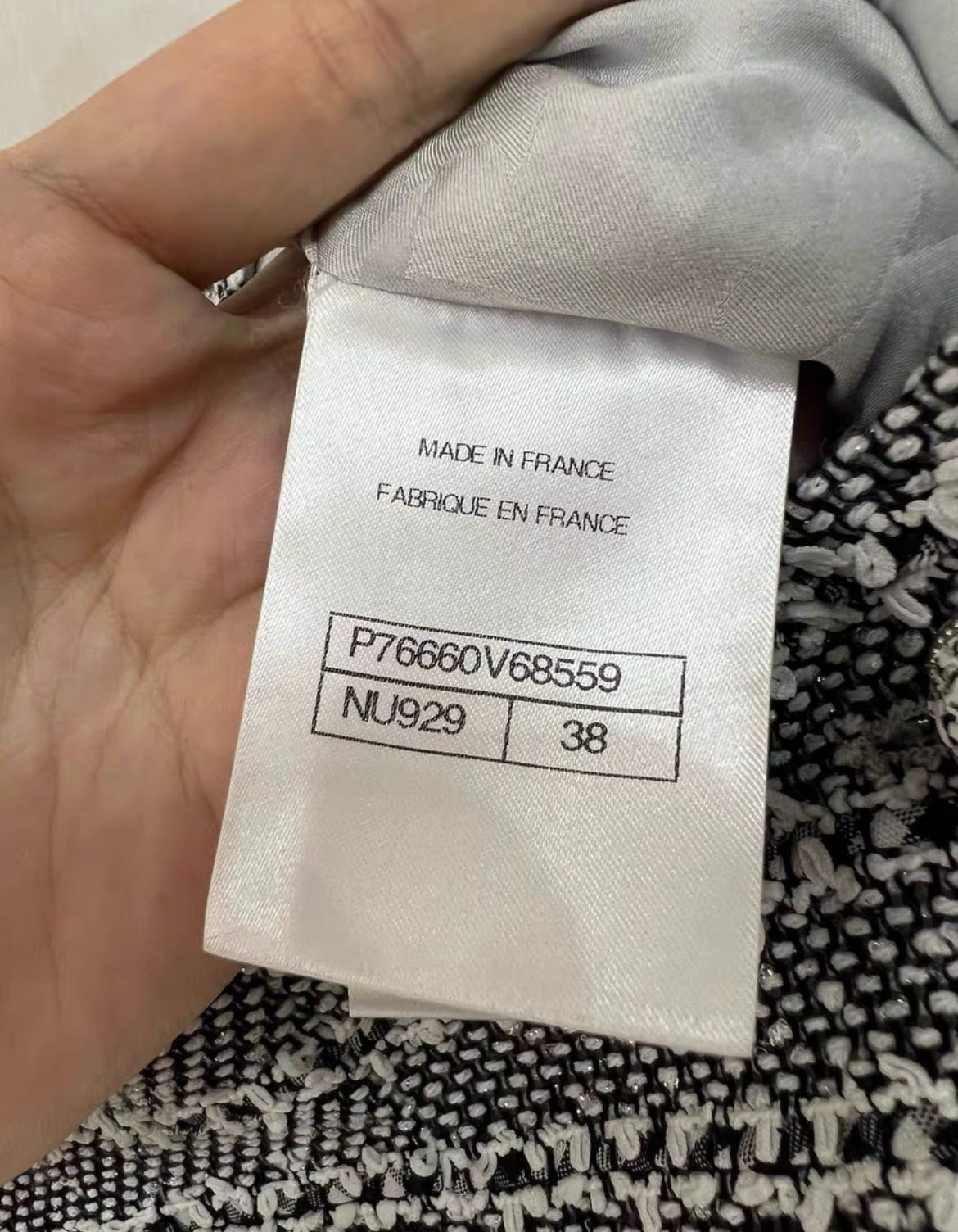 Chanel 24P striped gray jumpsuit, brand new condition, Fr38