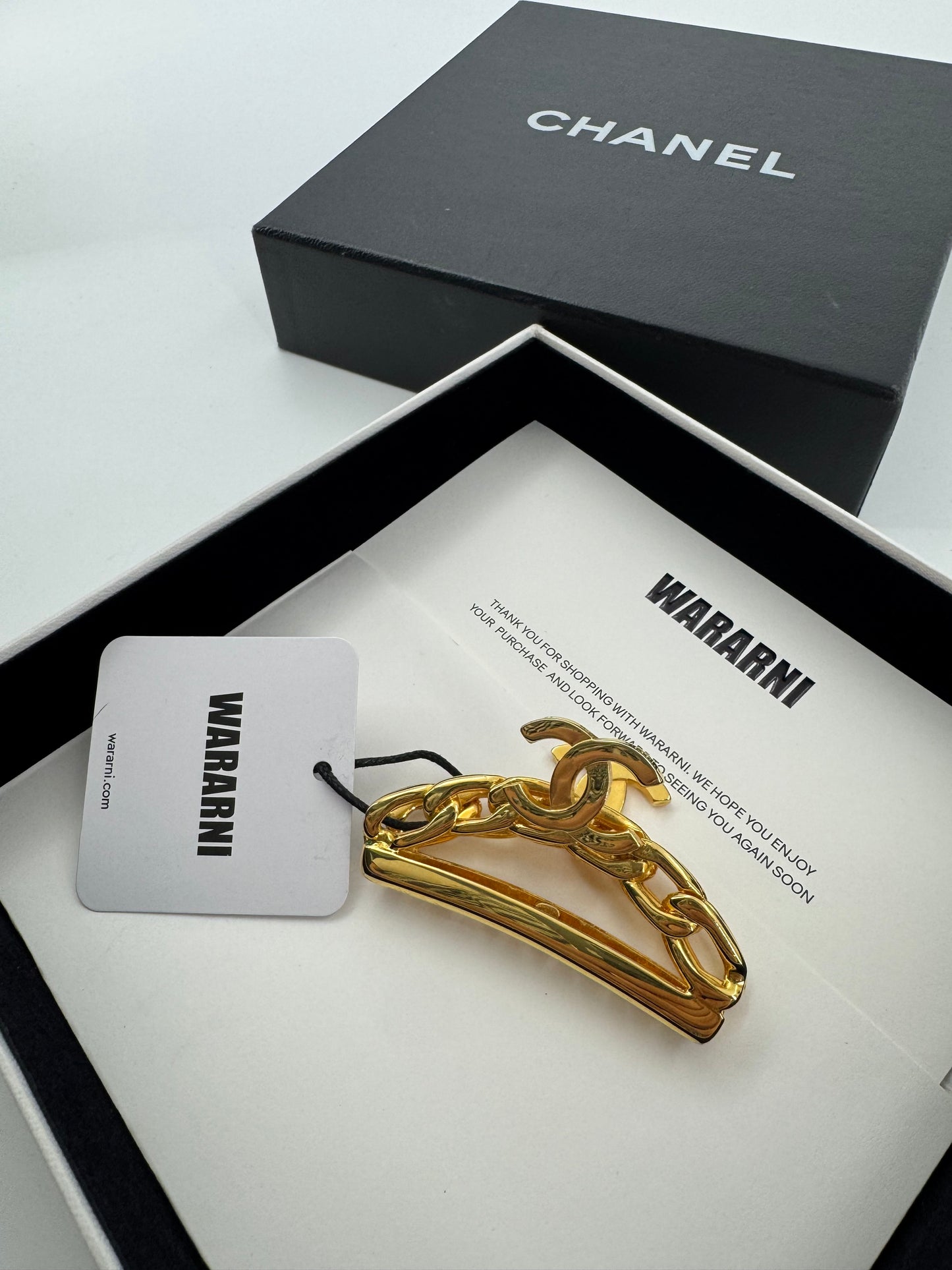 Chanel Vintage 98 Cc Logo Plated Hair Clip