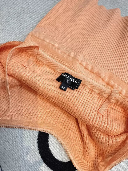 Chanel 24A orange knit top