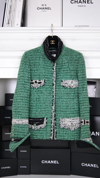 Chanel 2009 Green Tweed Jacket