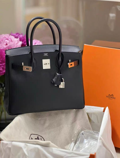 Hermès Birkin 30 Black Epsom Palladium Hardware