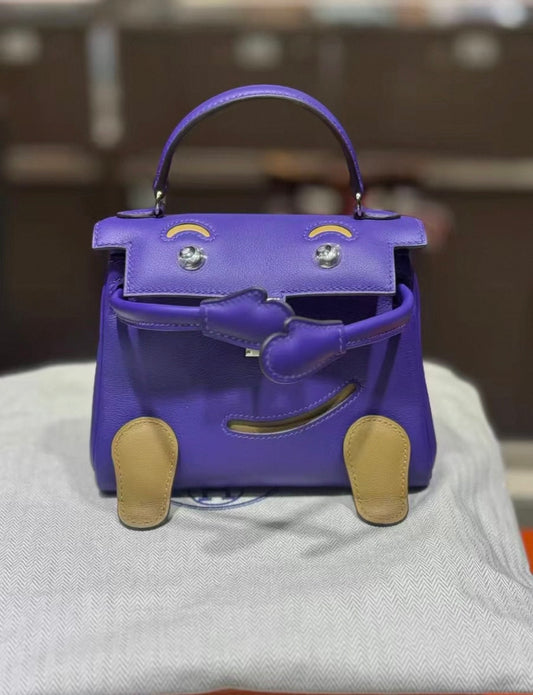 Hermès Kelly doll 2026 new Color purple x3 swift leather palladium hardware