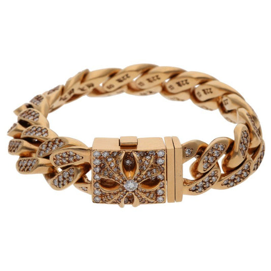 Chrome Hearts PAVE Diamond/Gold Bracelet 22K CH X BOX ID P/DIA SML/Small Box ID
