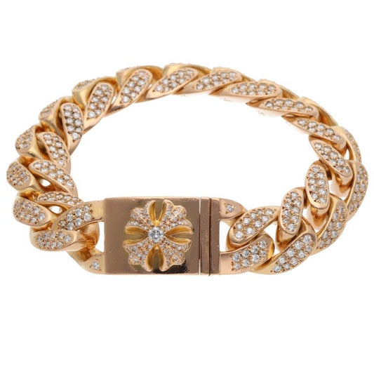 Chrome Hearts PAVE Diamond Gold Bracelet 22K BOX CLSC CHX P/DIA