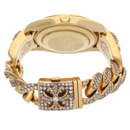 Chrome Hearts Rolex PAVE Diamond Yellow Gold Wristwatch