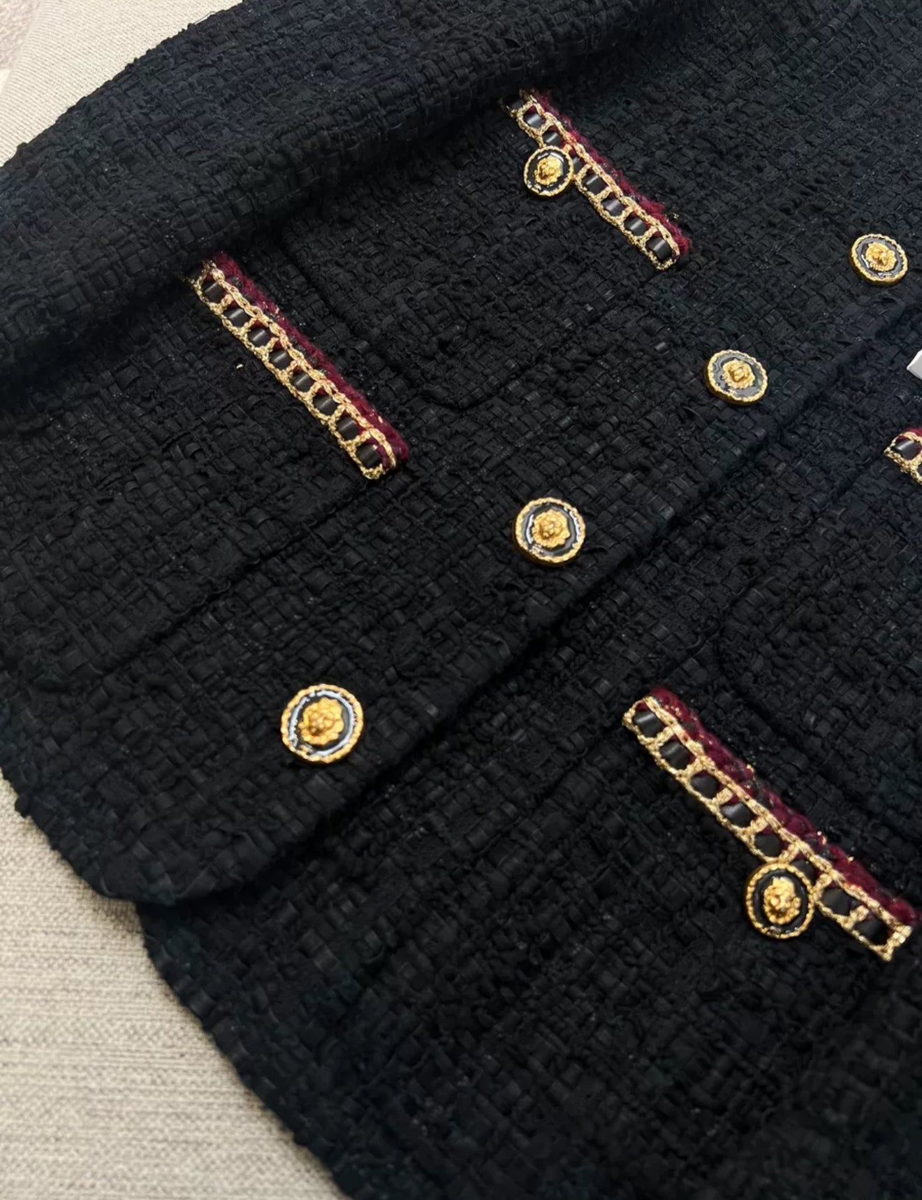 Chanel 21 Black Tweed Jacket