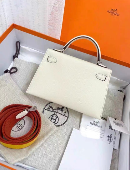 Hermes mini kelly nata epsom palladium hardware