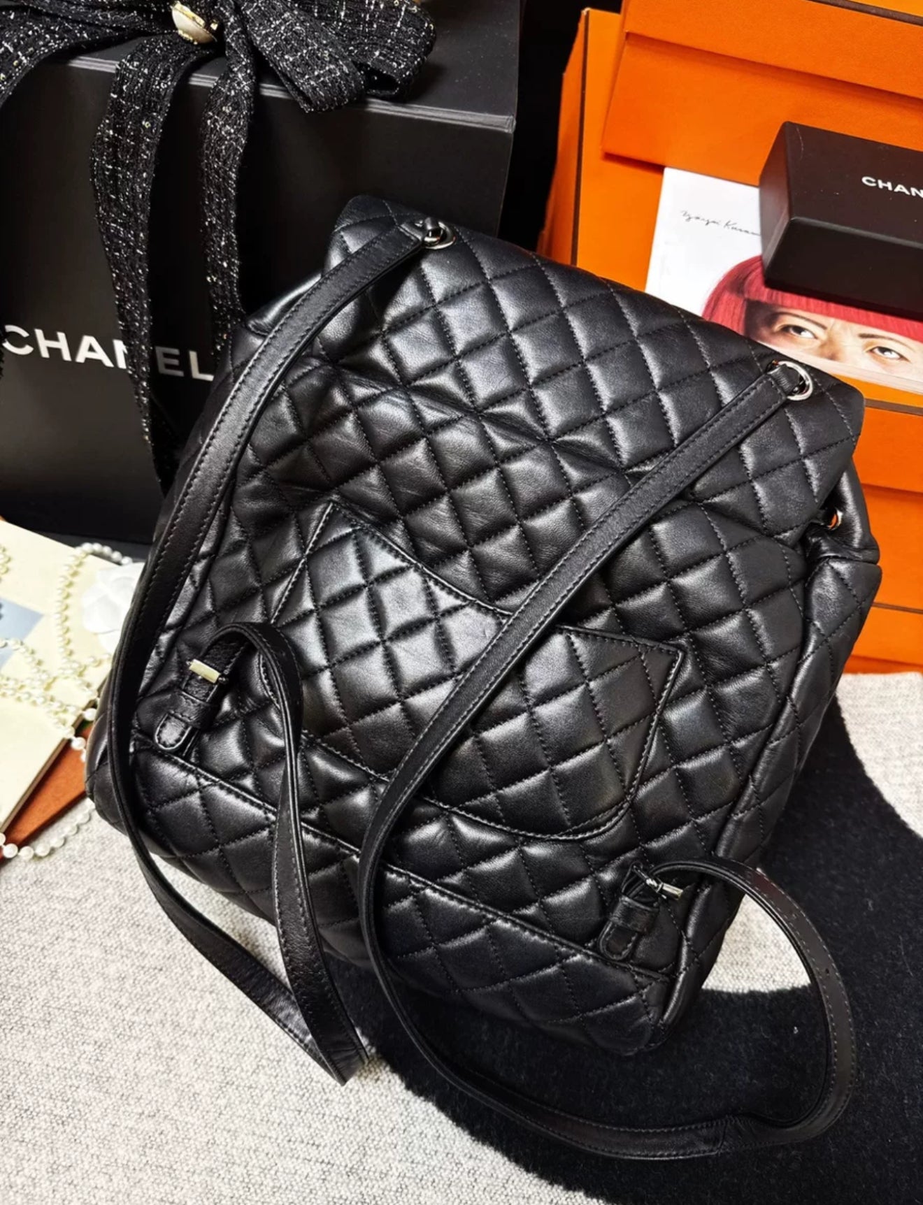 Chanel Paris-salzburg Black Leather Backpack