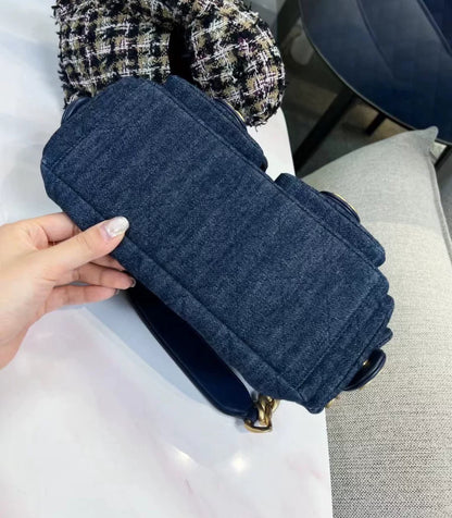 Chanel 25C Dark Blue Denim Hobo bag