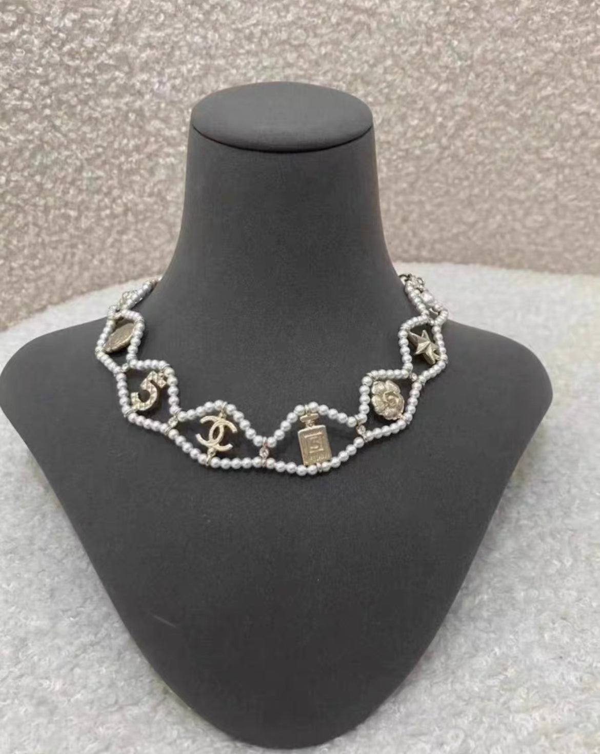 Chanel Multi-Charms Pearl Chocker