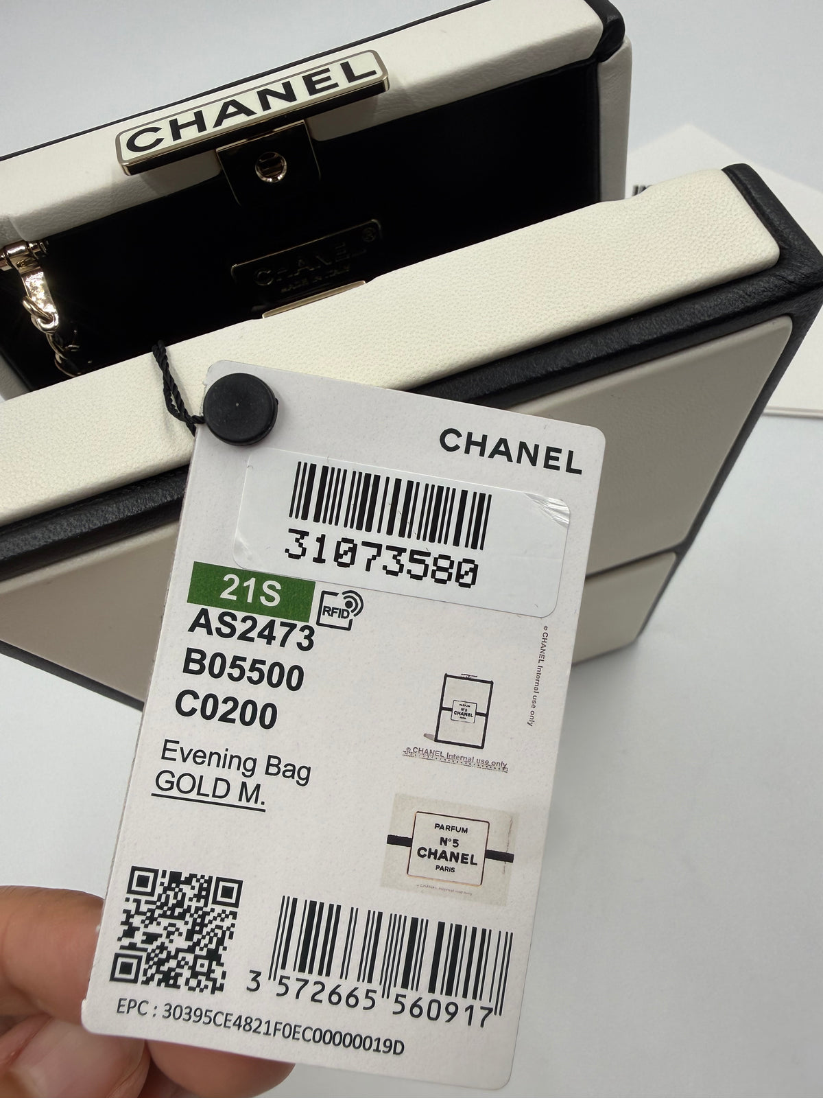 Chanel No.5 Perfume Box Minaudière Clutch Bag 2021