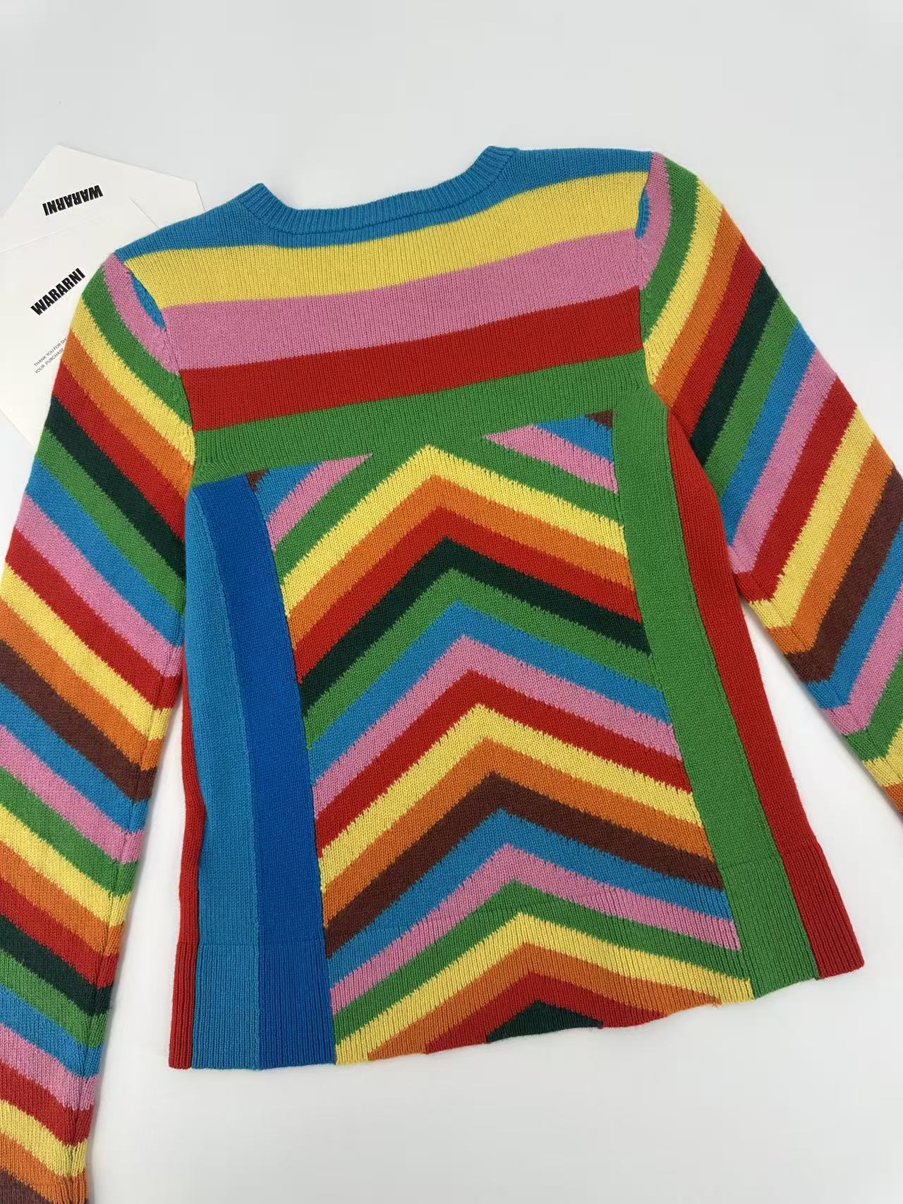 Valentino Rainbow Cashmere Sweater