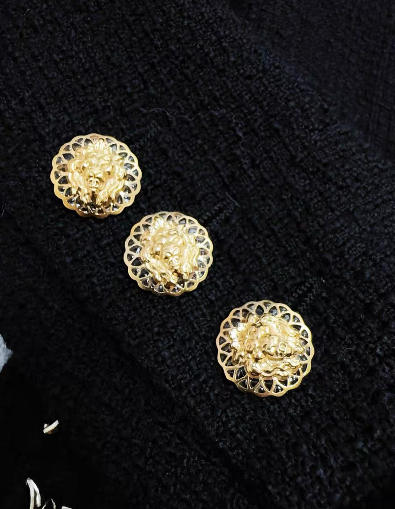 Chanel 17A Black Tweed Jacket