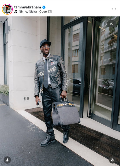 Hermès Birkin HAC 40 Black/yellow Wool & leather palladium hardware