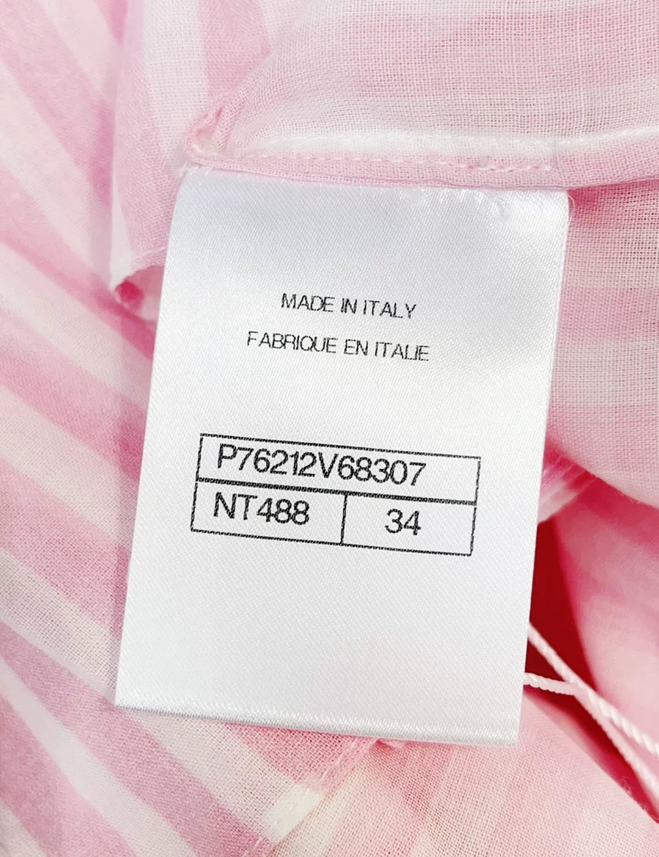 Chanel 24M Coco beach pink and white shirt Dress