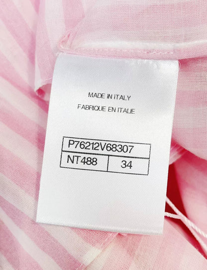Chanel 24M Coco beach pink and white shirt Dress