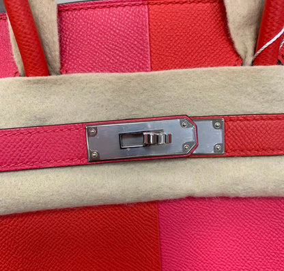 Hermès Kazak Birkin 30 in Red/Pink Epsom leather Palladium Hardware handbag