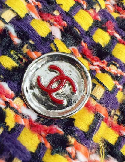Chanel 23A Multicolor Tweed Long Coat