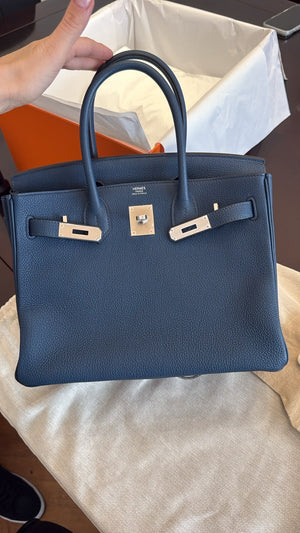 Hermes Birkin 30 Bleu de Prusse Togo Palladium hardware