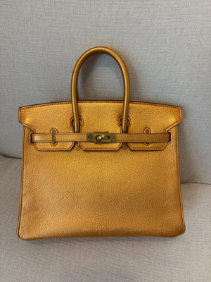 Hermes Birkin 25 Gold Metallic Olympia I square 2005