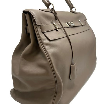 Hermès Kelly Relax 50 Gris Tourterelle Veau Sikkim Leather Palladium hardware