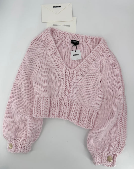 Chanel 22S Pink Chunky Knit Top