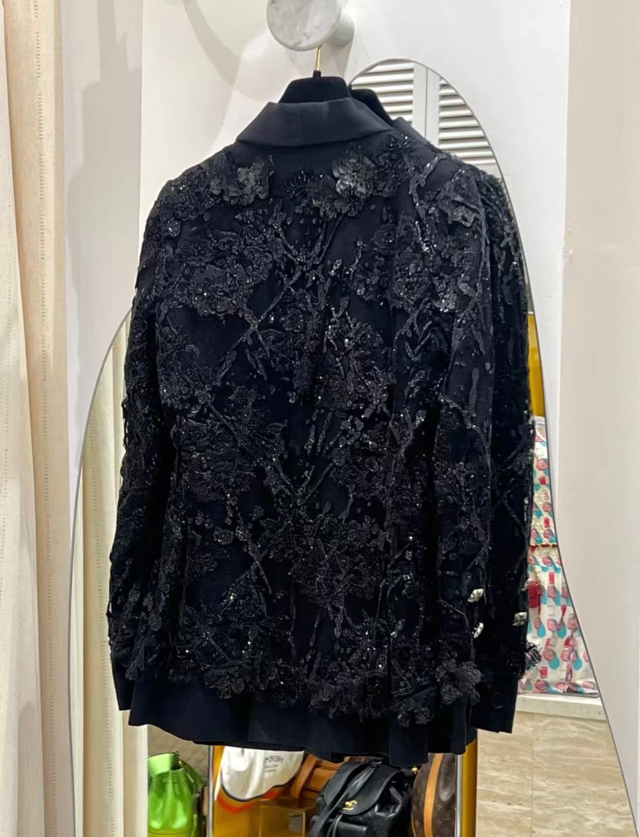 Chanel 11K Black Lace jacket