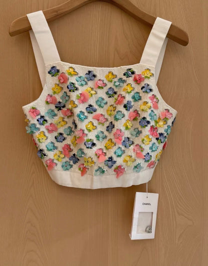 Chanel 23C White & multicolor top