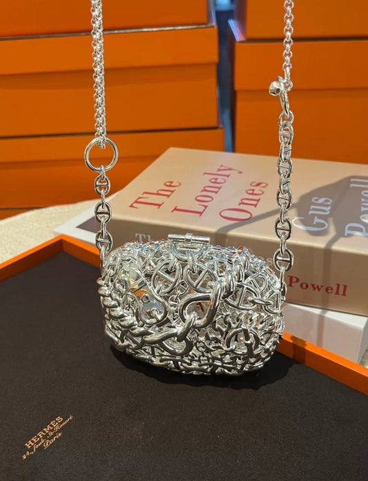 Hermès sacks Bijou 925 Shoulder bag Silver Metal Fittings Chaîne d
Ancre Limited