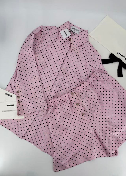 Chanel 24P pink polka shorts