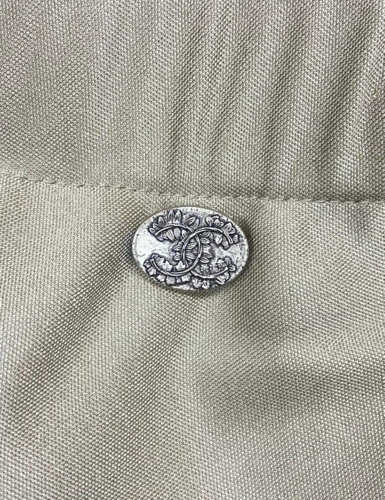 Chanel 18C Golden Beige Silk Jersey Top