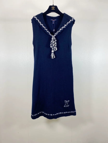 Louis Vuitton 26ss sailor collar knit dress with ribbon