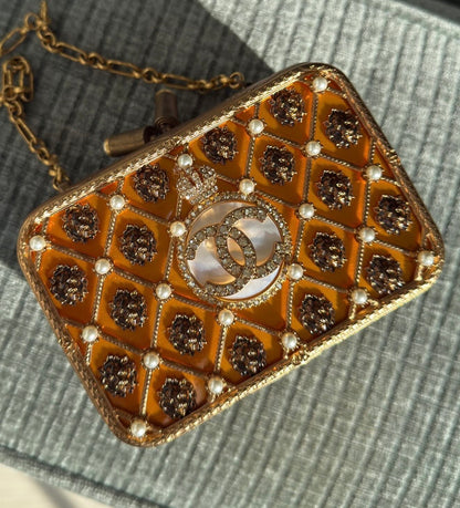 Chanel 2009 Paris Moscow Lion Head Minaudière Clutch