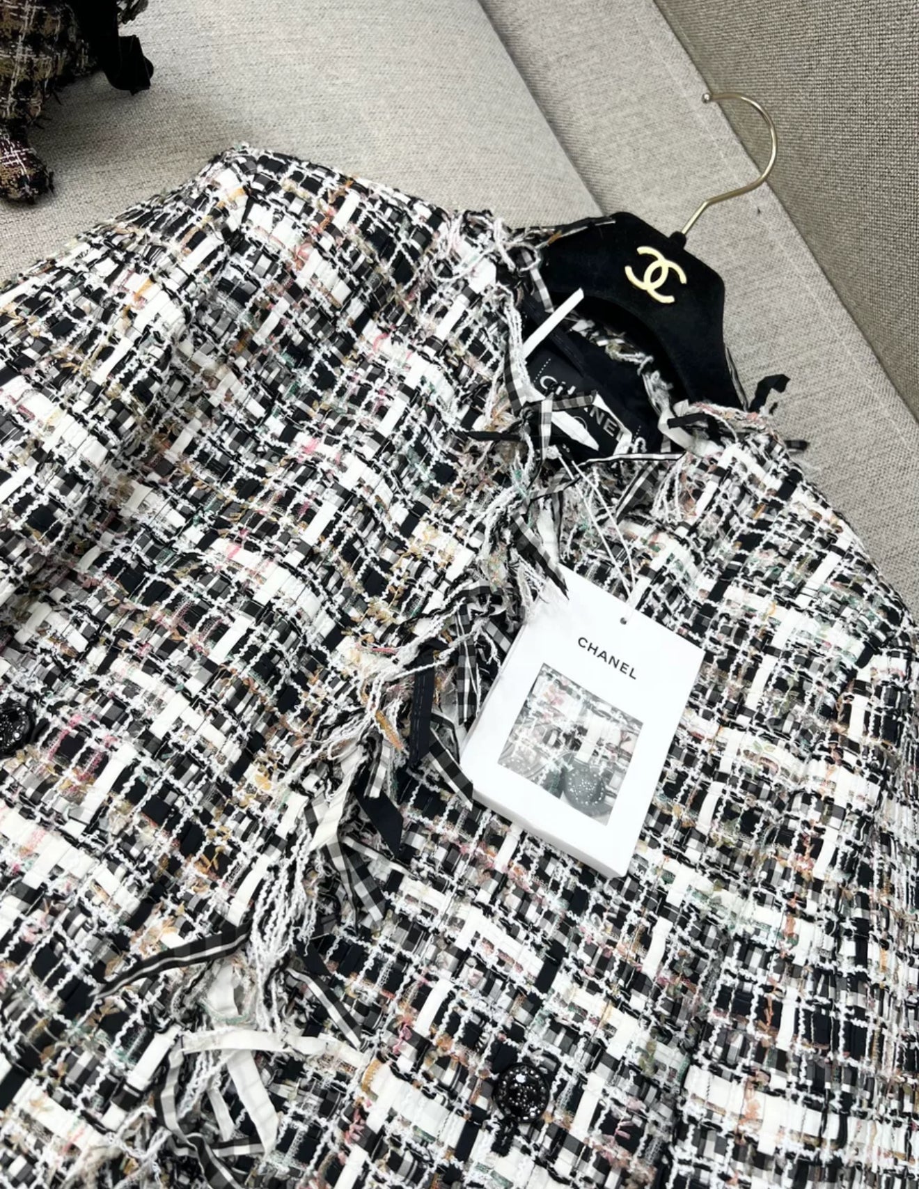 Chanel 22C White, Black & Multicolor