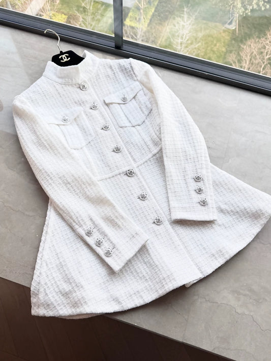 Chanel 23S white tweed Jacket