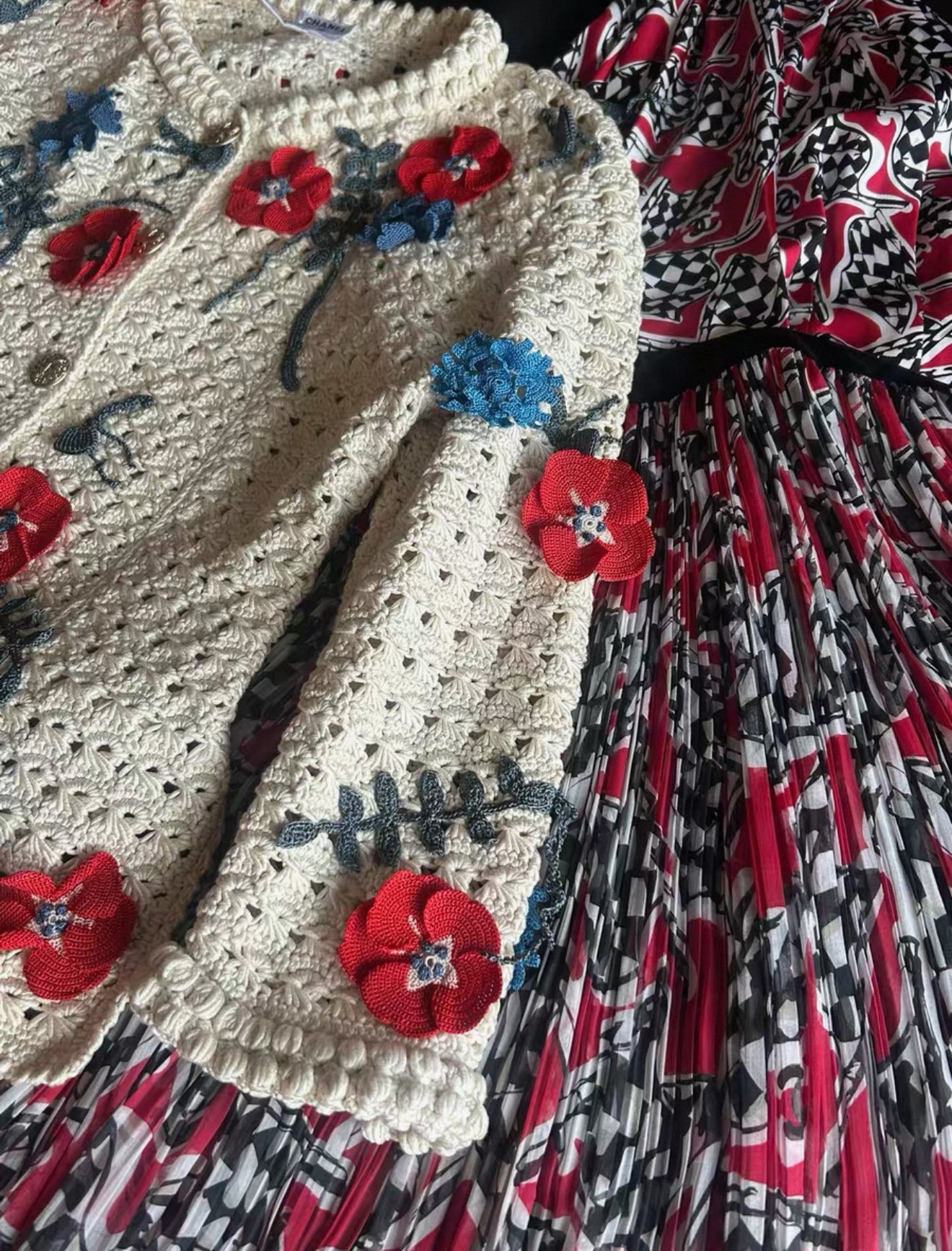 Chanel 2010 Colourful Floral Embroidered Cardigan