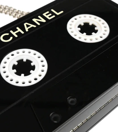 Chanel 04P Black Cassette Clutch Bag