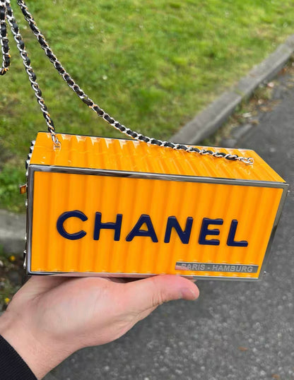 Chanel Yellow Paris Hamburg Shipping Container Minaudière Clutch Bag 2017