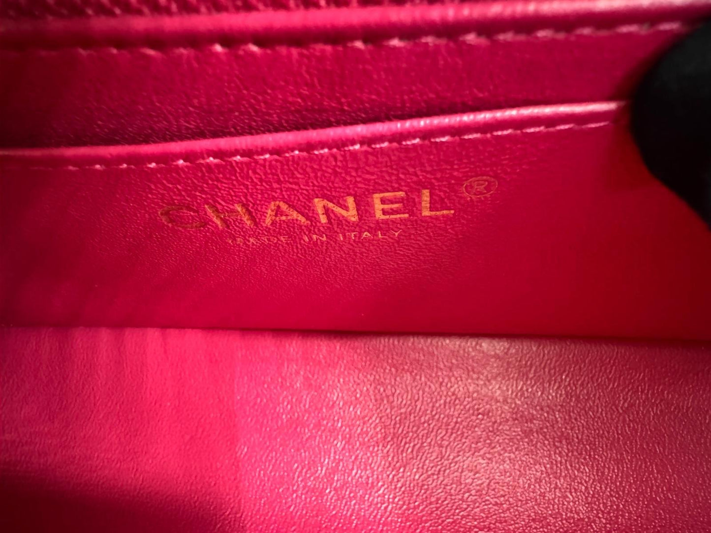 Chanel pink Lambskin Chevron Quilted Medium Double Flap
