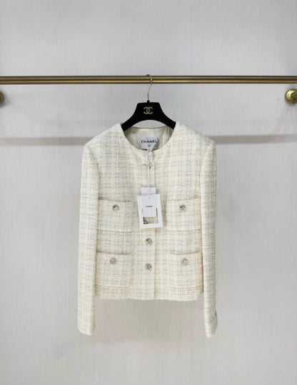 Chanel 23c white jacket size 38