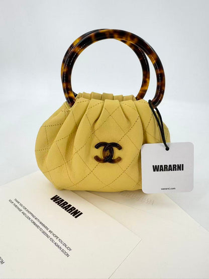 Chanel 26C Cruise Series Yellow Lambskin Tortoiseshell Handbag