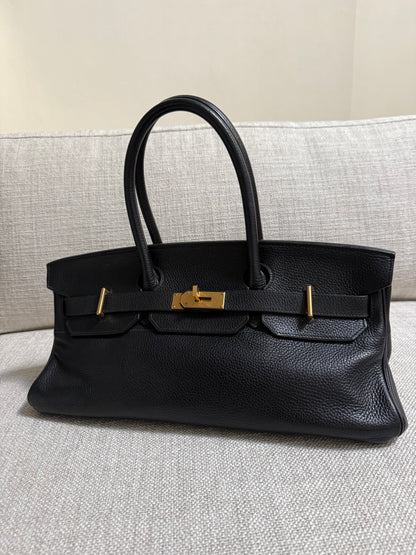Hermès Shoulder Birkin 42 JPG Black Togo Leather Gold Hardware